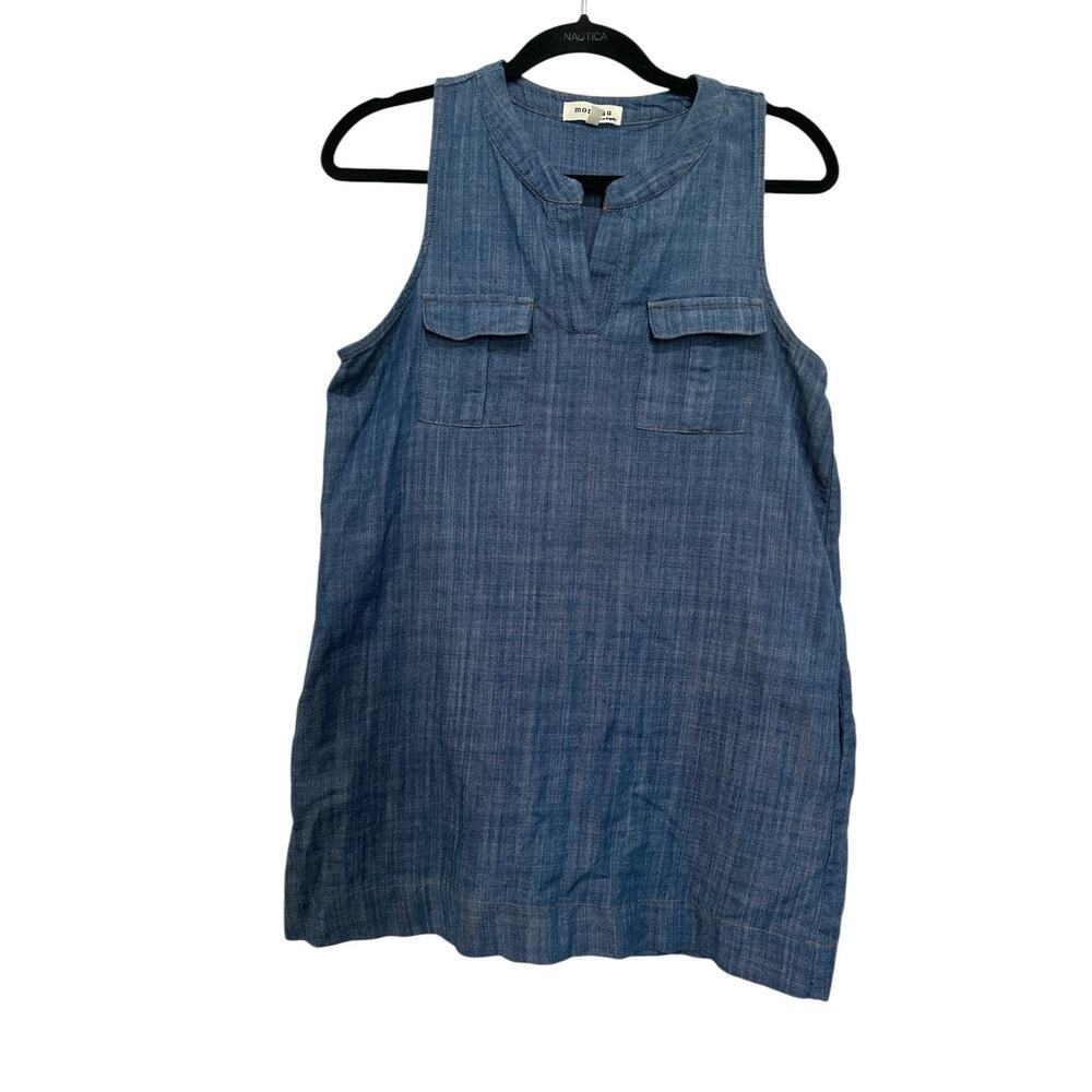 women's sleeveless denim dress by Monteau Size M